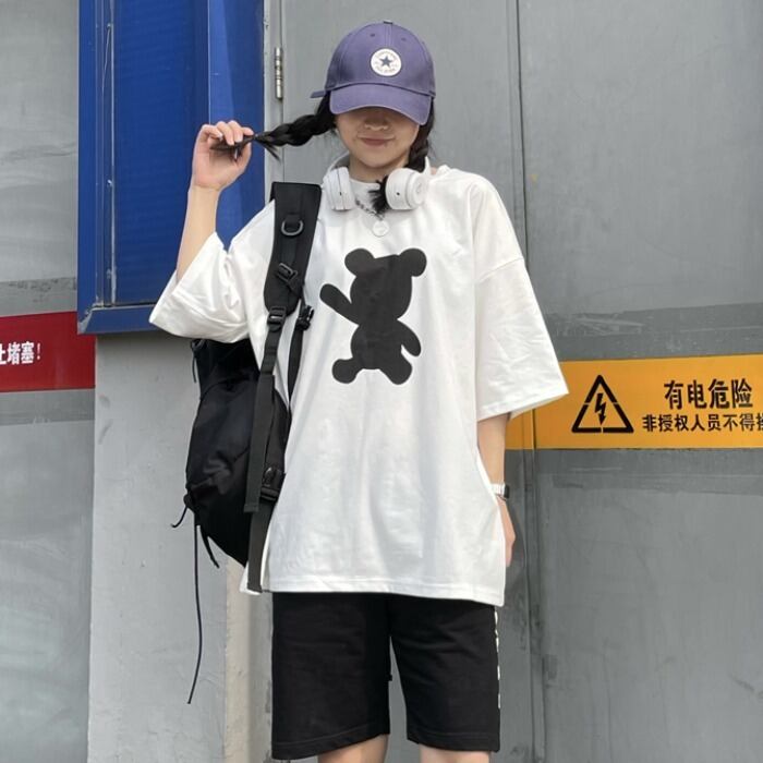 Tシャツ シャツ サマールーズラウンドネックカジュアル 大きめサイズ 夏物 Oネック ケッペル32884278718