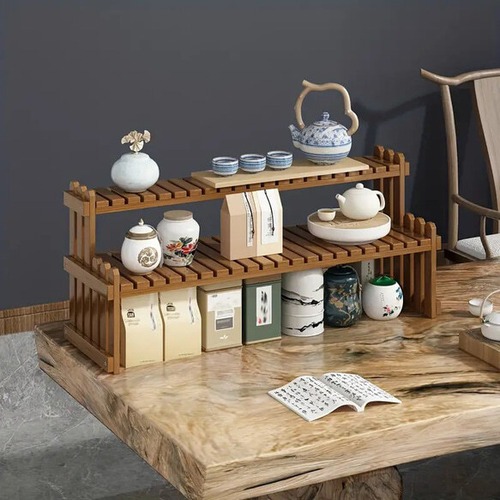 小物収納棚 小物収納ラック 木製 ２段 幅66cm リビング収納 キッチン収納 ヴィンテージ おしゃれ 北欧