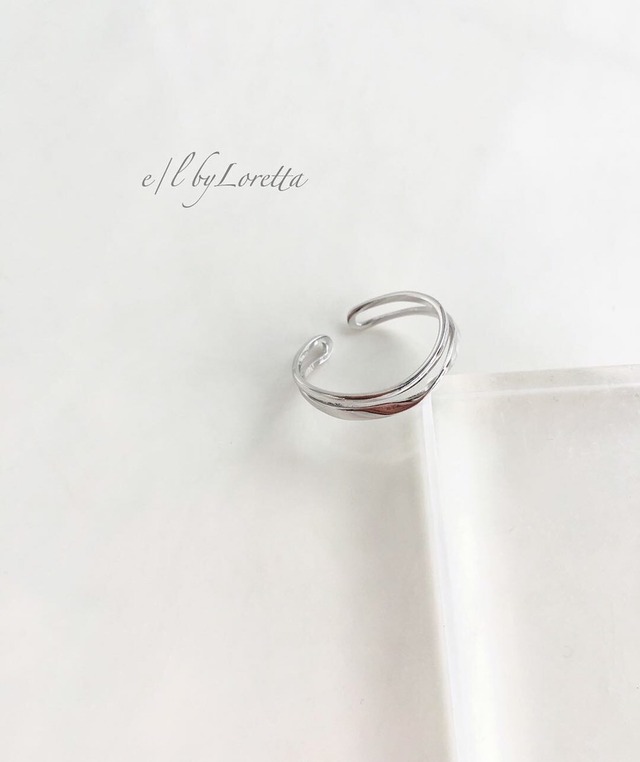 Silver925 W twist Ring  0017