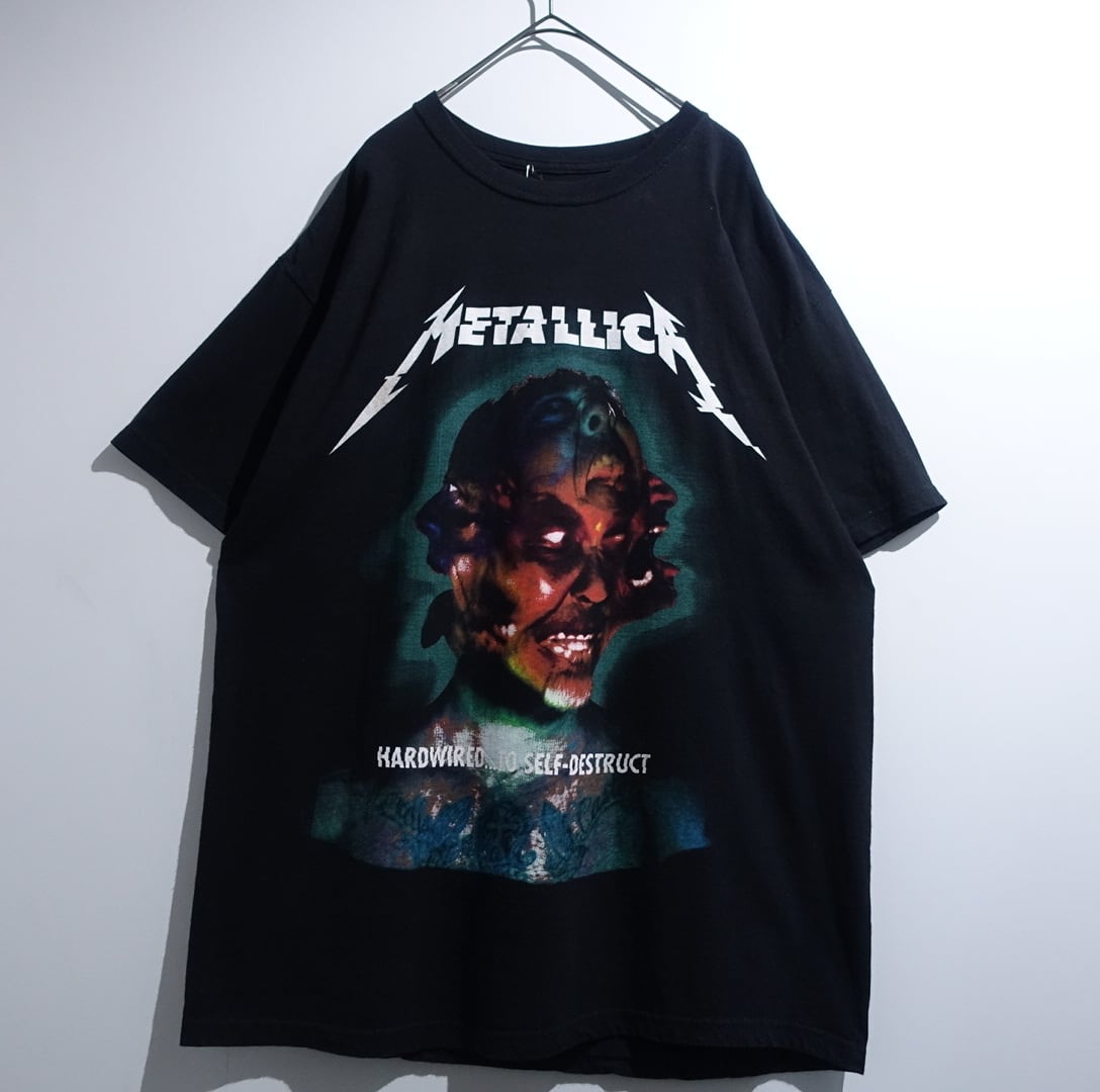 "METARICA" Black Double-Sided Printed T-shirt