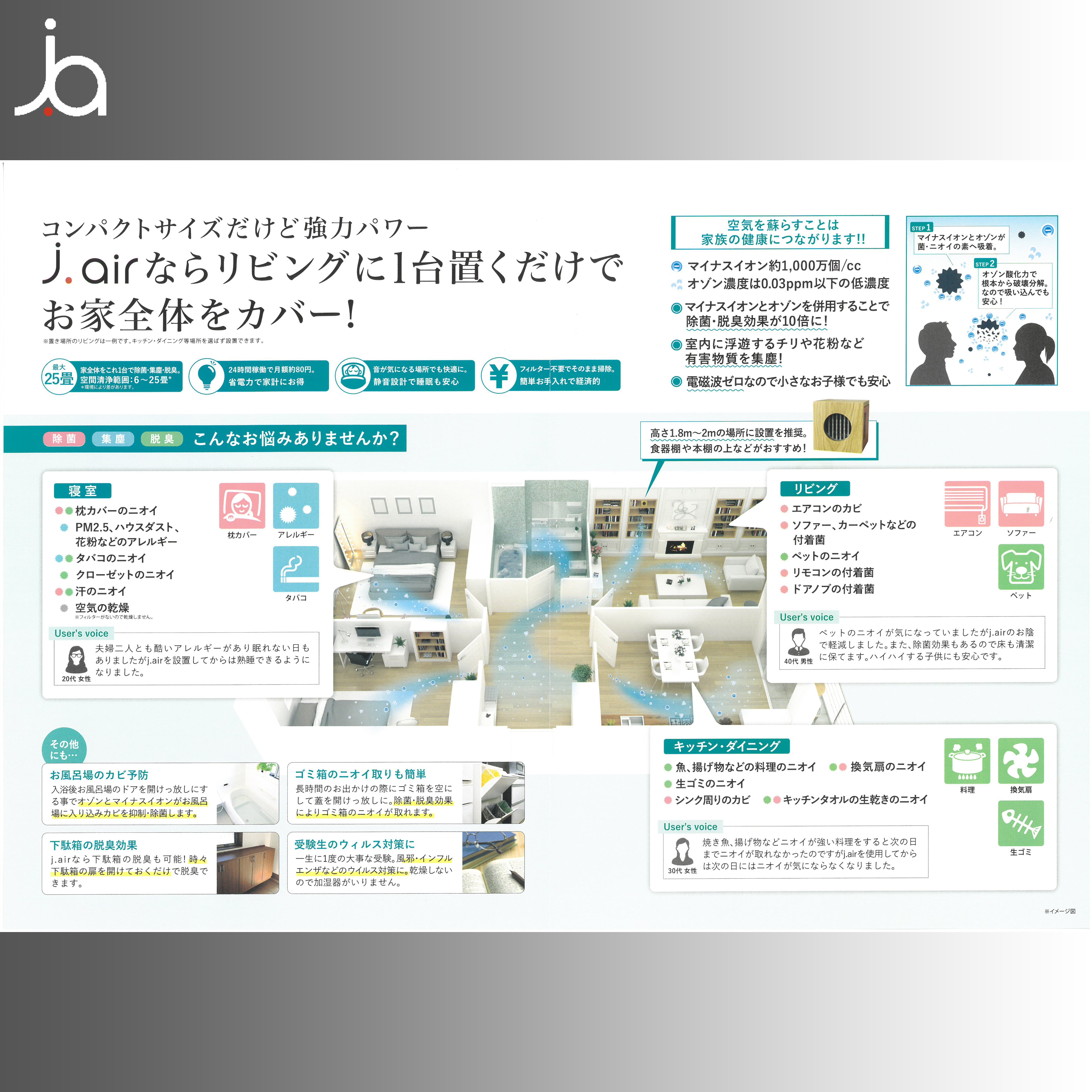 j.air 空間清浄機 
