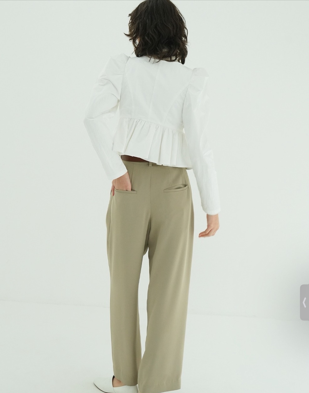 CLANE SHORT PEPLUM RIBBON TOPS