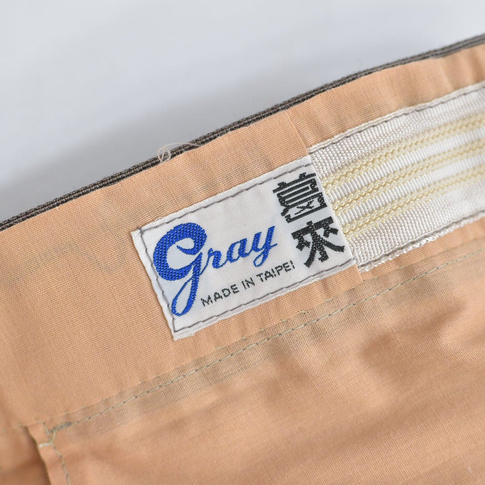 70～80s Gray 葛來 カツライ 英国製テキスタイル ネップ サマーウール