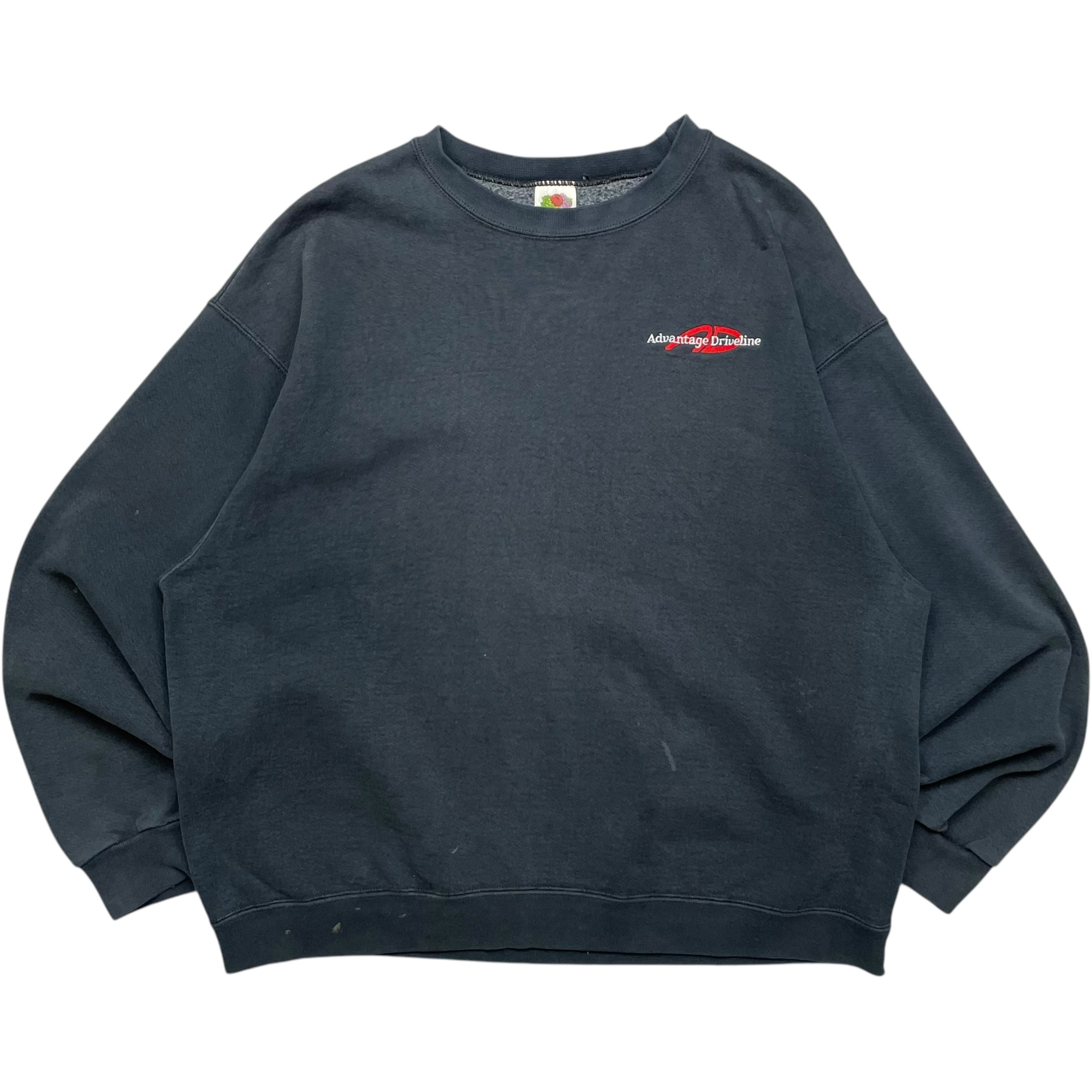 《XL》FRUIT OF THE ROOM フルーツオブザルーム スウェット 文字刺繍 ブラック no.6990