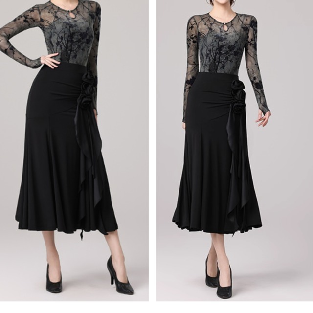 フローラルシアー × タイトフィット トップス(レオタードタイプ) ds0819