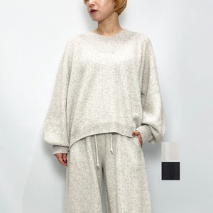 UNFIL アンフィル WOOLEN COTTON & SILK NEP WOOL TWEED-KNIT P/O WXFL-UW124 2026秋冬新作 [送料無料]