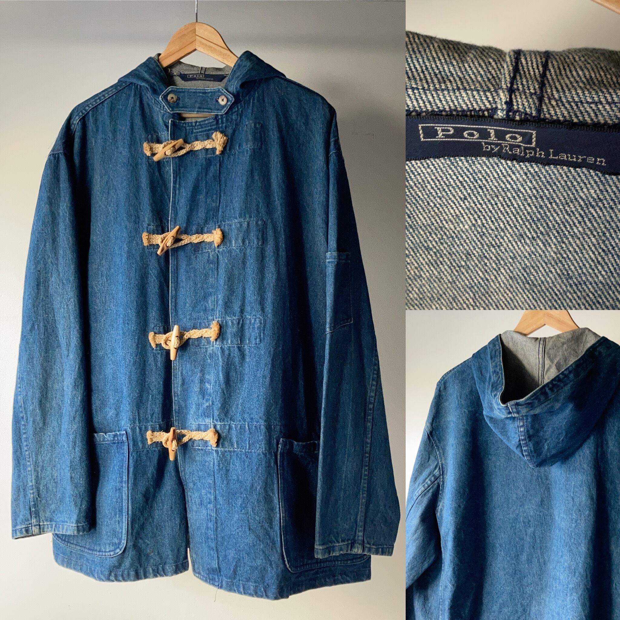 80's~ POLO by Ralph Lauren デニムダッフルコート SIZE XL 80's~ POLO by Ralph Lauren デニムダッフルコート SIZE XL
