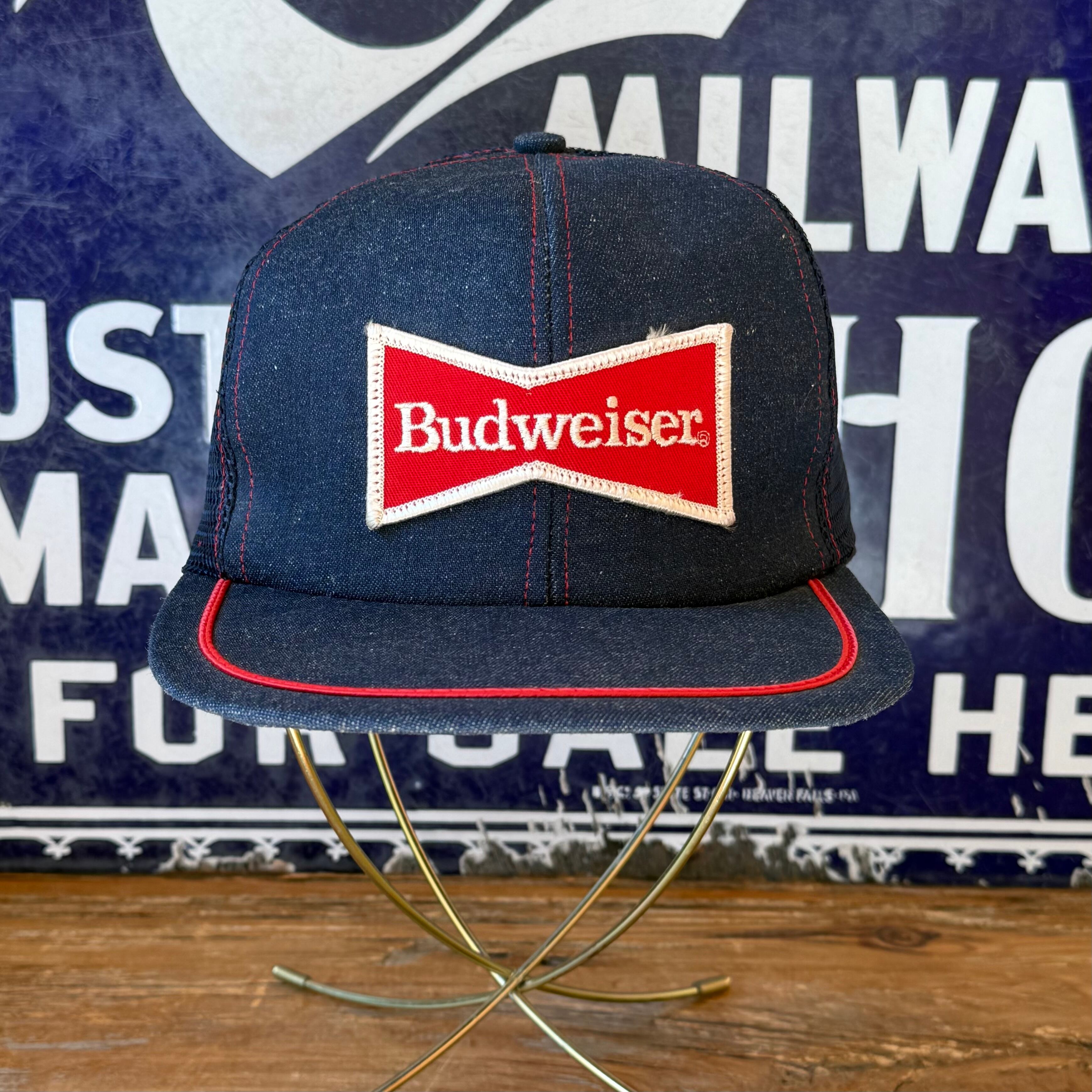 USA製！90´s VINTAGE Budweiser デニムキャップ Budweiser Logo 90's