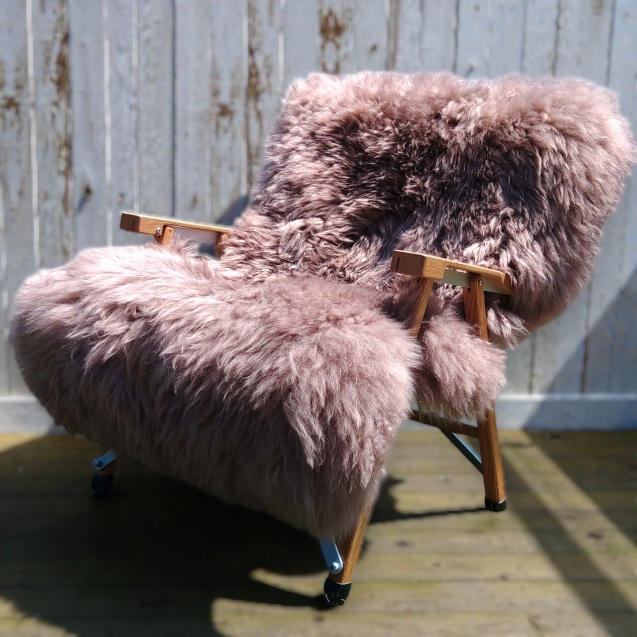 リアルファー（羊）ブラウン チェアカバー※Kermit Chair規格 | Godisru