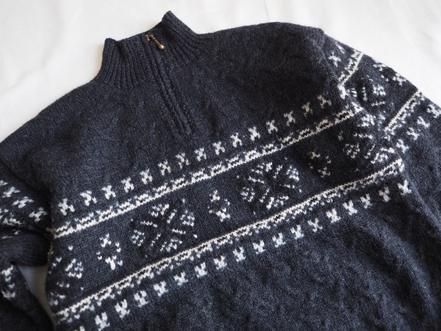 1990’s~ Half-Zip Knit Sweater／S