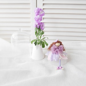 〈新作ククイドール〉花びらを纏った〜春を告げる〜ハワイアンフェアリー（ラベンダー）