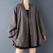 Vネック オーバー ブルゾン  00255