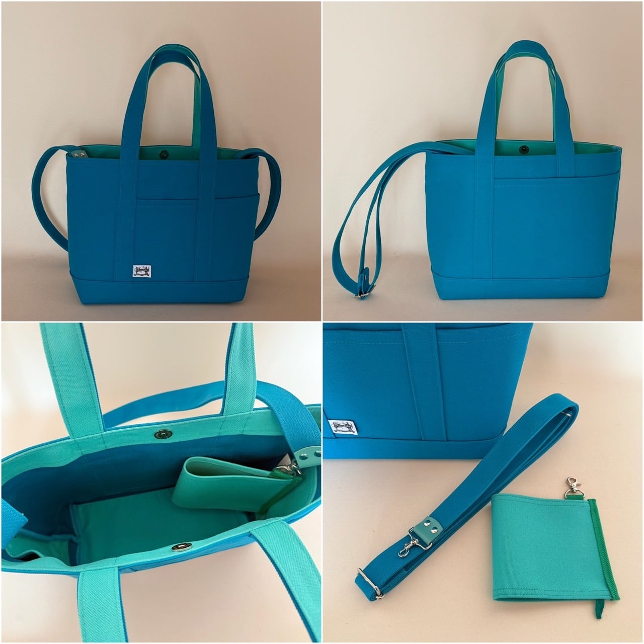 受注制作】Mサイズトートバッグ+幅広ショルダーストラップ+ペット