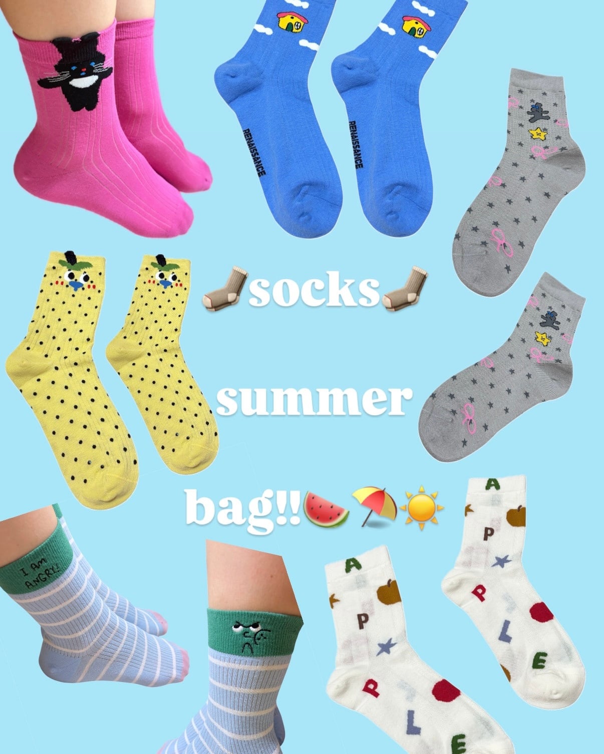 【solmu】socks summer bag ❣️