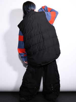 over silhouette down vest jacket