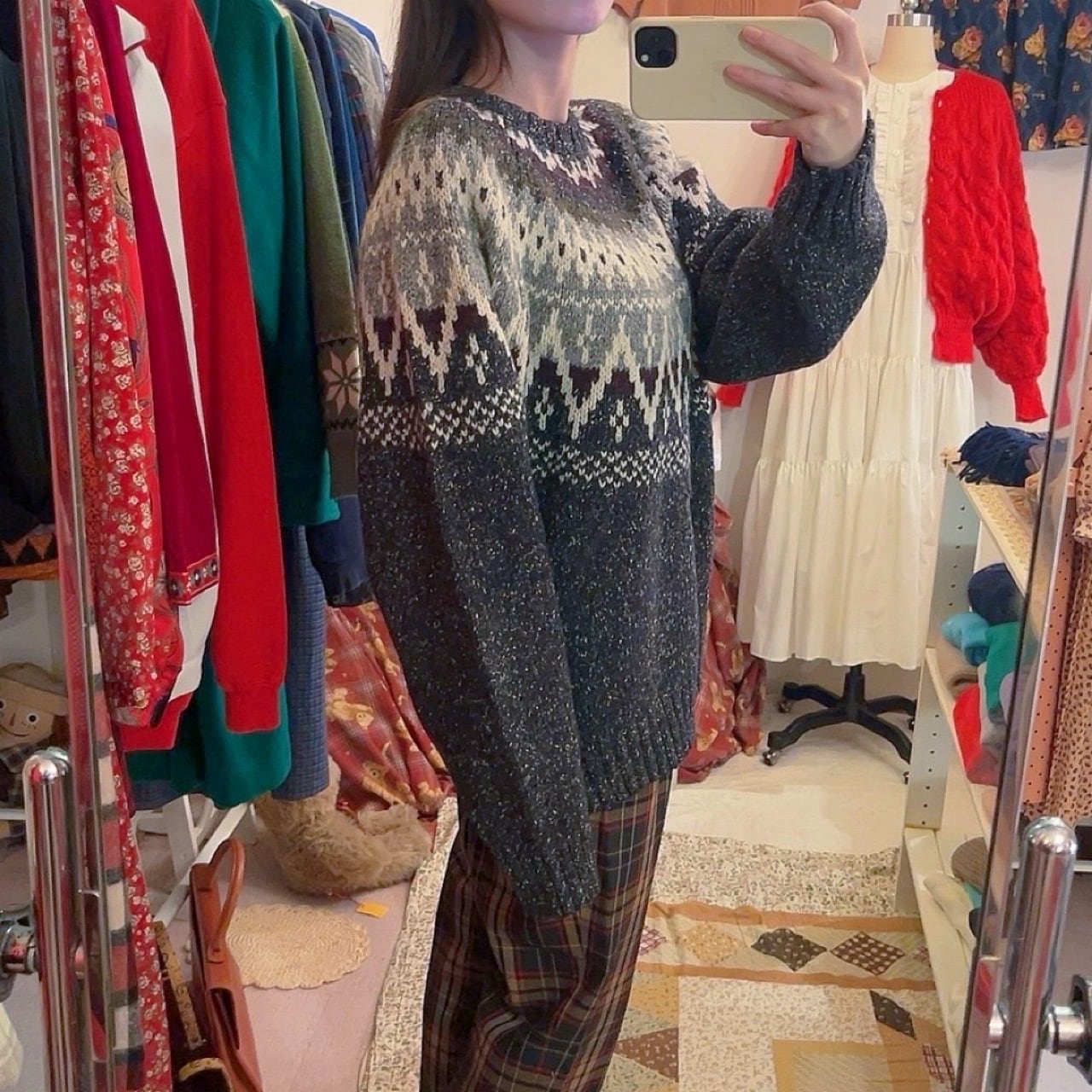 heather gray centripetal knit sweater