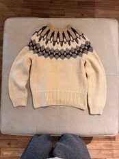 BANANA REPUBLIC Nordic Pattern Lambswool Knit Sweater