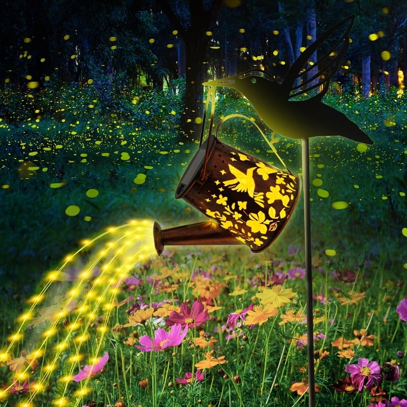 ガーデンライト ハチドリ ジョウロ ソーラー 充電 自動点灯 おしゃれ