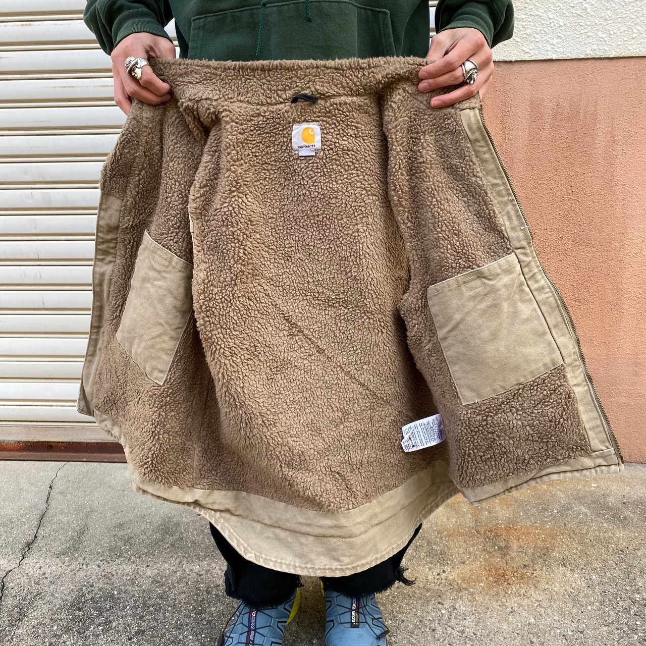 Carhartt カーハート ダック地 ボアワークベスト メンズM 古着 