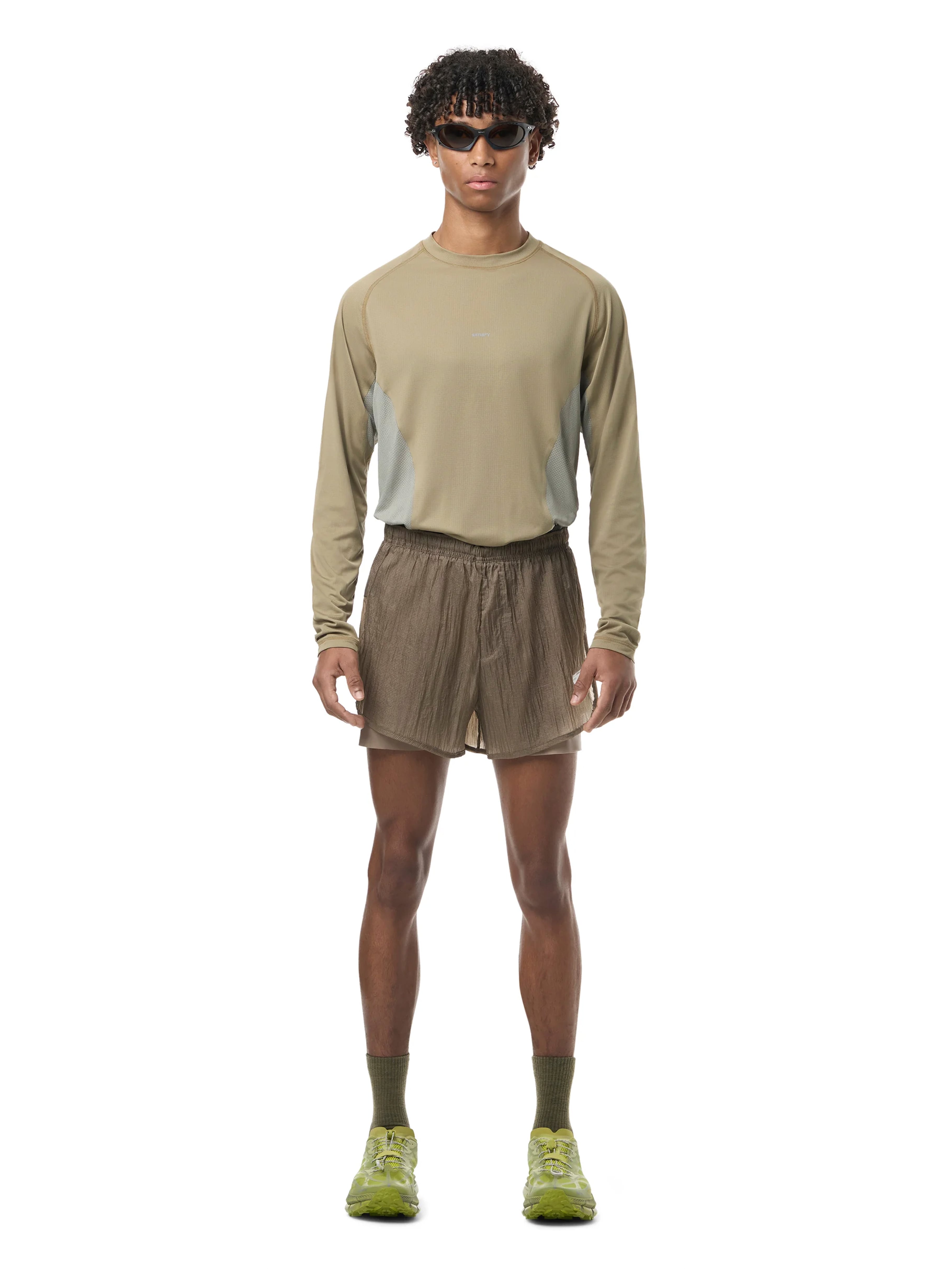 SATISFY Rippy 3 Trail Shorts Shitake 12000-SH | BEST PACKING STORE