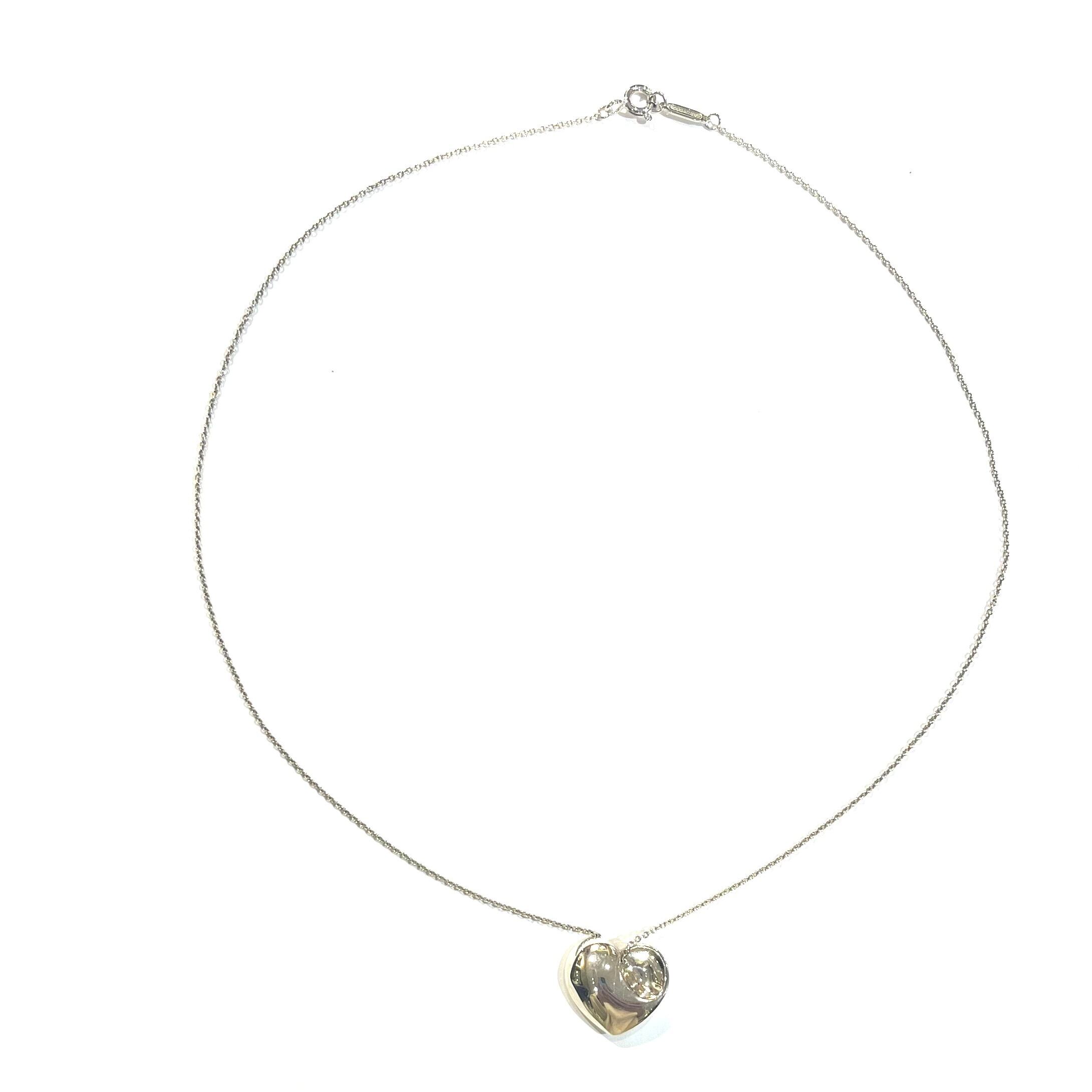 TIFFANY&Co./ティファニー フォールドハートネックレス /000 