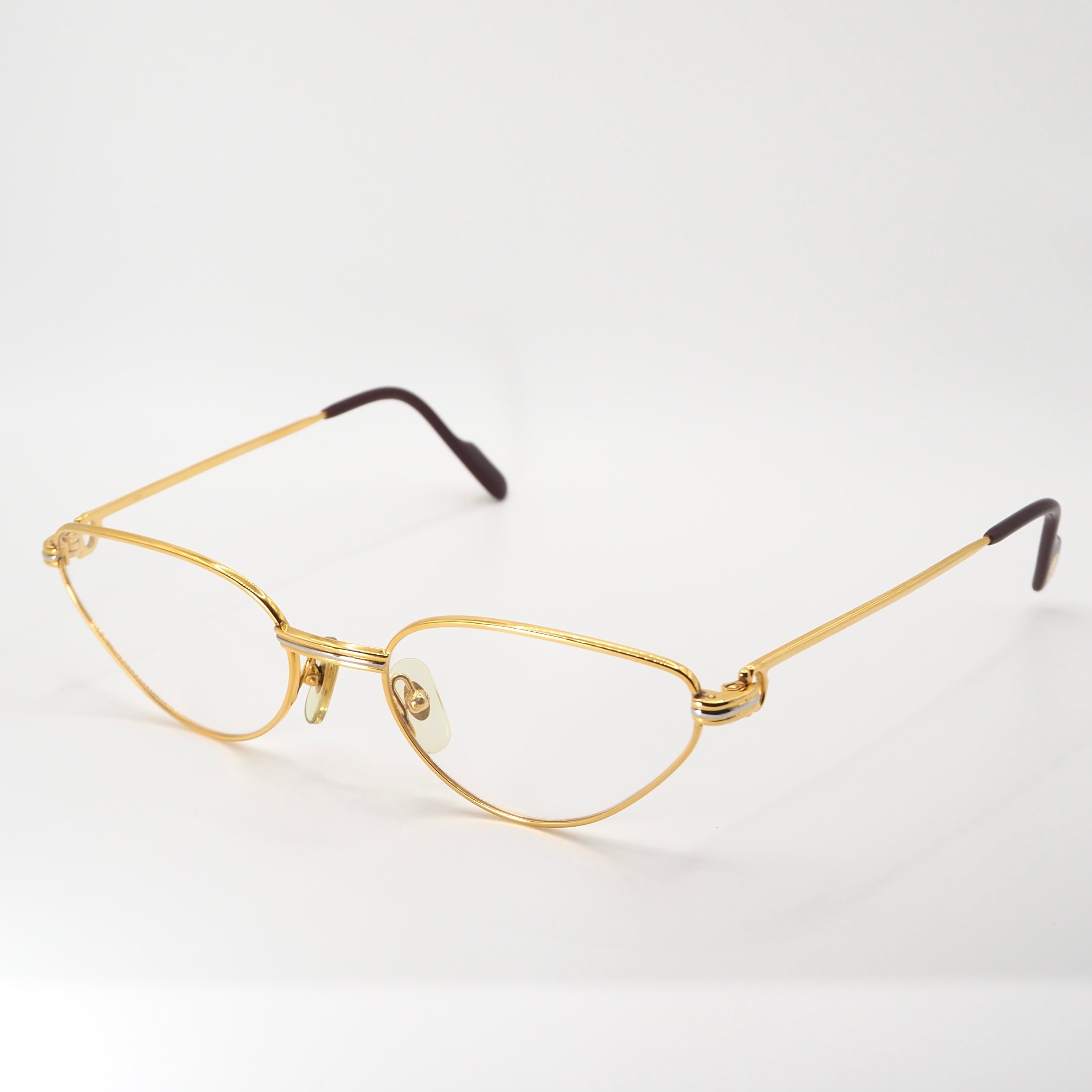 Cartier サングラス ゴールドフレーム　メガネ 眼鏡フレーム cartier メガネ メンズ ん様 カルティエ ゴールド眼鏡