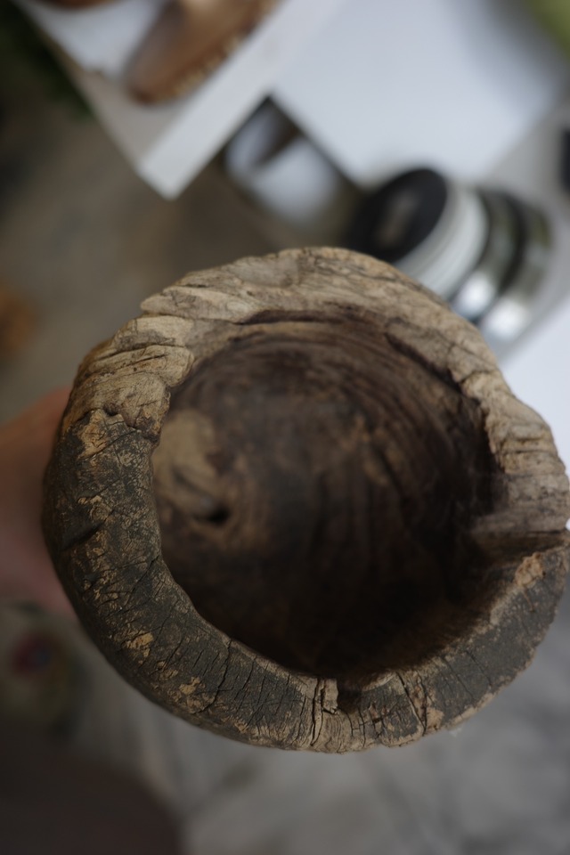 wood pot (vintage)