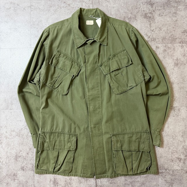 60's Jungle Fatigue Jacket 3rd US.ARMY  60年代 ジャングルファティーグ アメリカ軍 コットンポプリン シャツ ジャケット ミリタリー ヴィンテージ ビンテージ  TT2026-0014