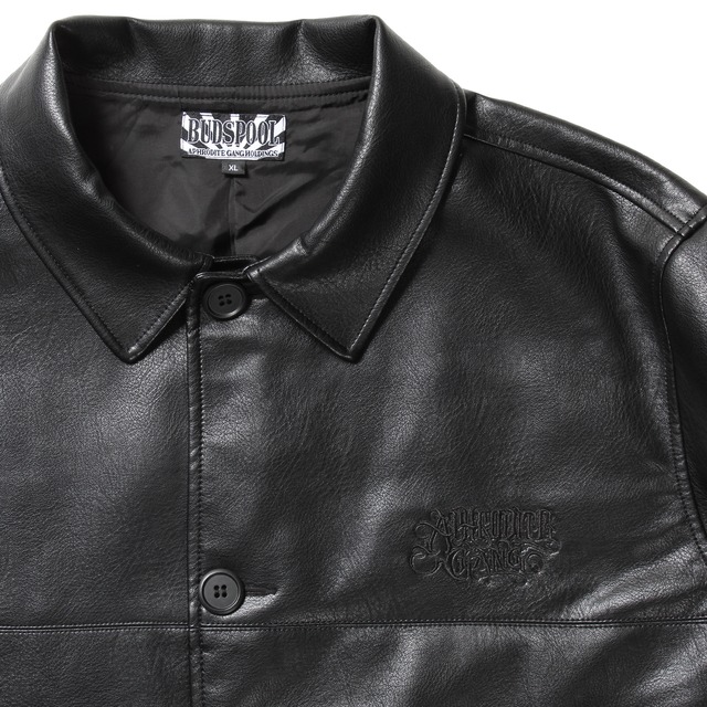 FAUX LEATHER CAR COAT APHRODITEGANG HOLDINGS