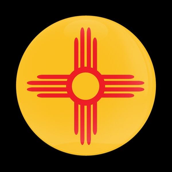 ゴーバッジ(ドーム)（CD0586 - FLAG NEW MEXICO US STATE） - 画像1