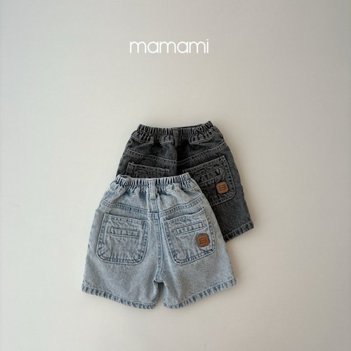 【即納・送料無料】kids：snow half denim pants〔スノーハーフデニムパンツ〕　mamami