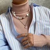 【pink】 バロックパールネックレス ［GKN039］