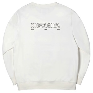 SALE 送料無料【HIPANDA ハイパンダ】メンズ クルーネック スウェット トレーナー MEN'S BACK PRINT CREW NECK SWEAT SHIRT / WHITE・BLACK