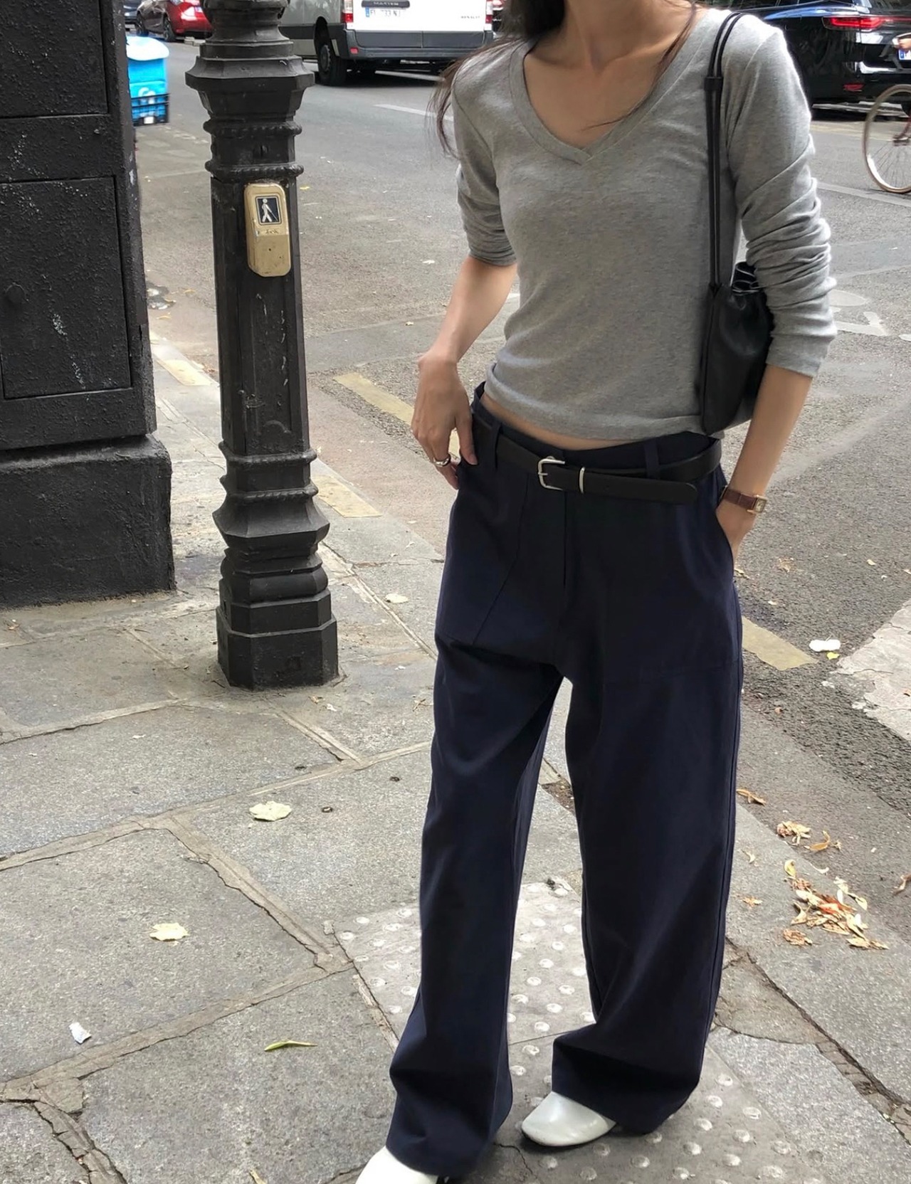 【新作5％OFF・3日間】Belt-Button Cotton Pants_2colors