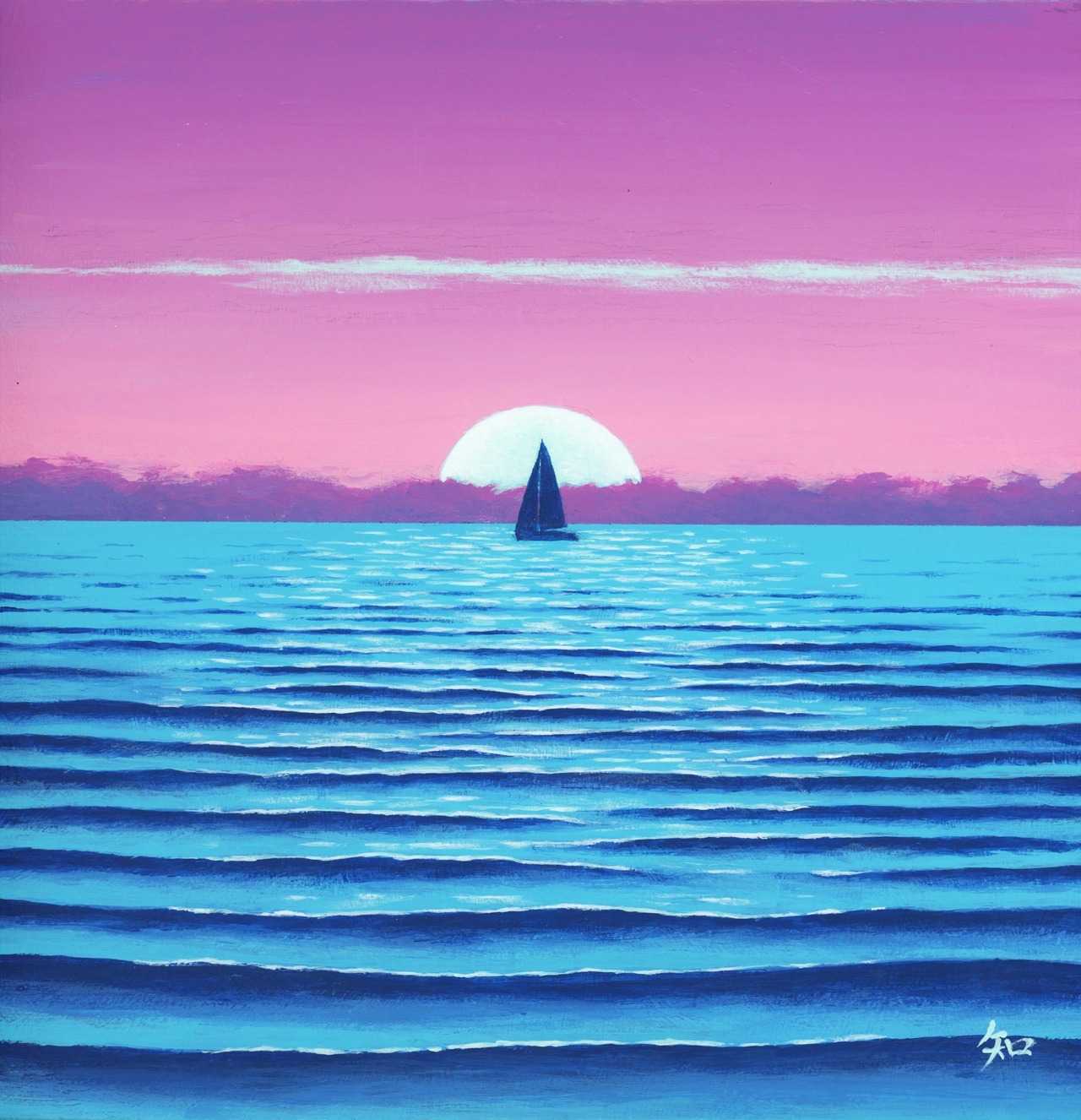 "Sky Sea and A Sailboat" 12