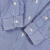 90s Ralph Lauren ラルフローレン BLAKE TWO-PLY COTTON ストライプ BD ボタンダウン 長袖シャツ L/ブルー×ホワイト系 メンズ ビンテージ