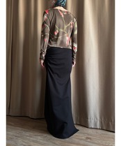 nuance pattern gather shirring tops-4525-2