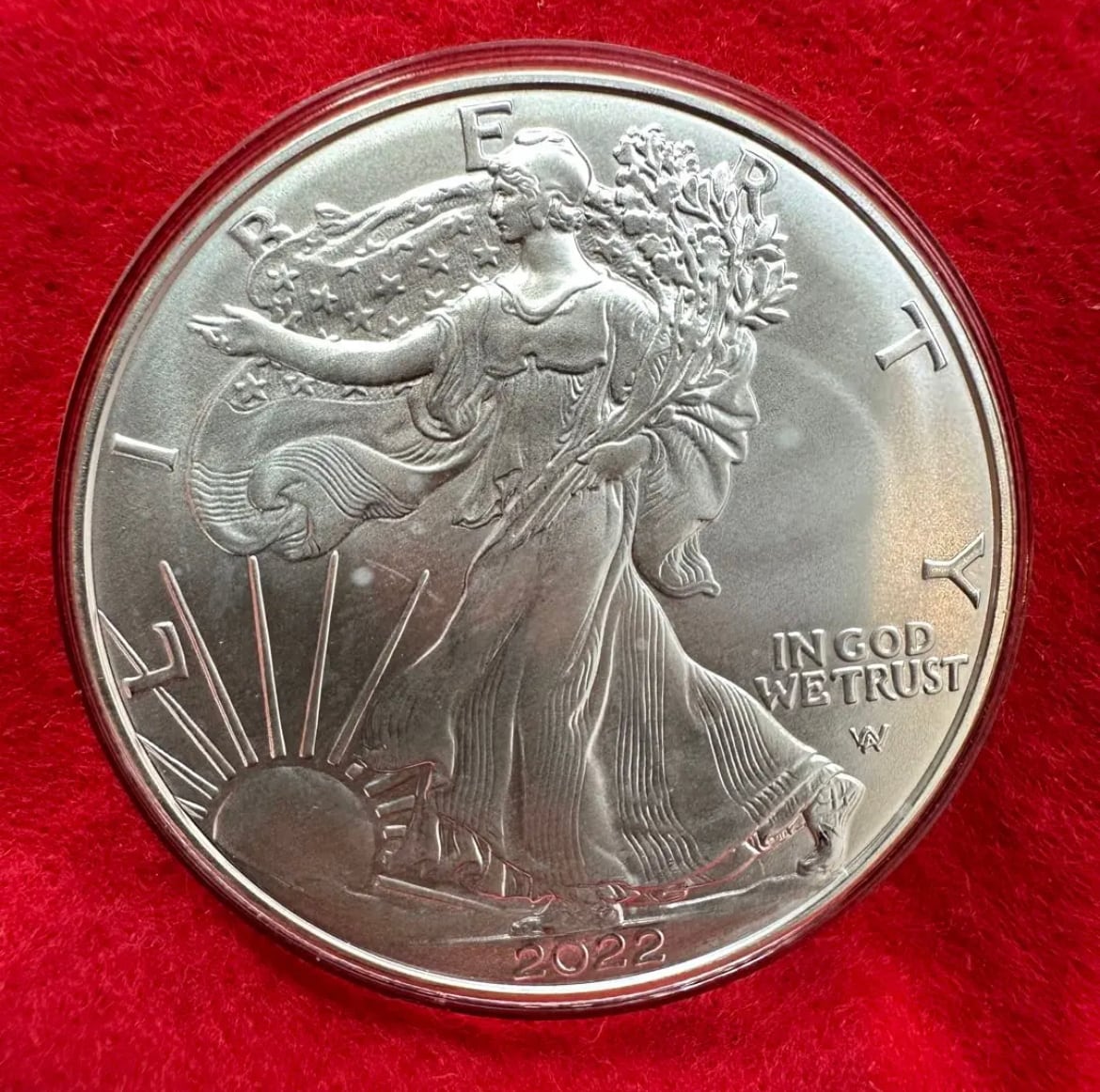 アメリカ イーグル銀貨 2022年 純銀 銀貨 アメリカ造幣局 自由の女神-