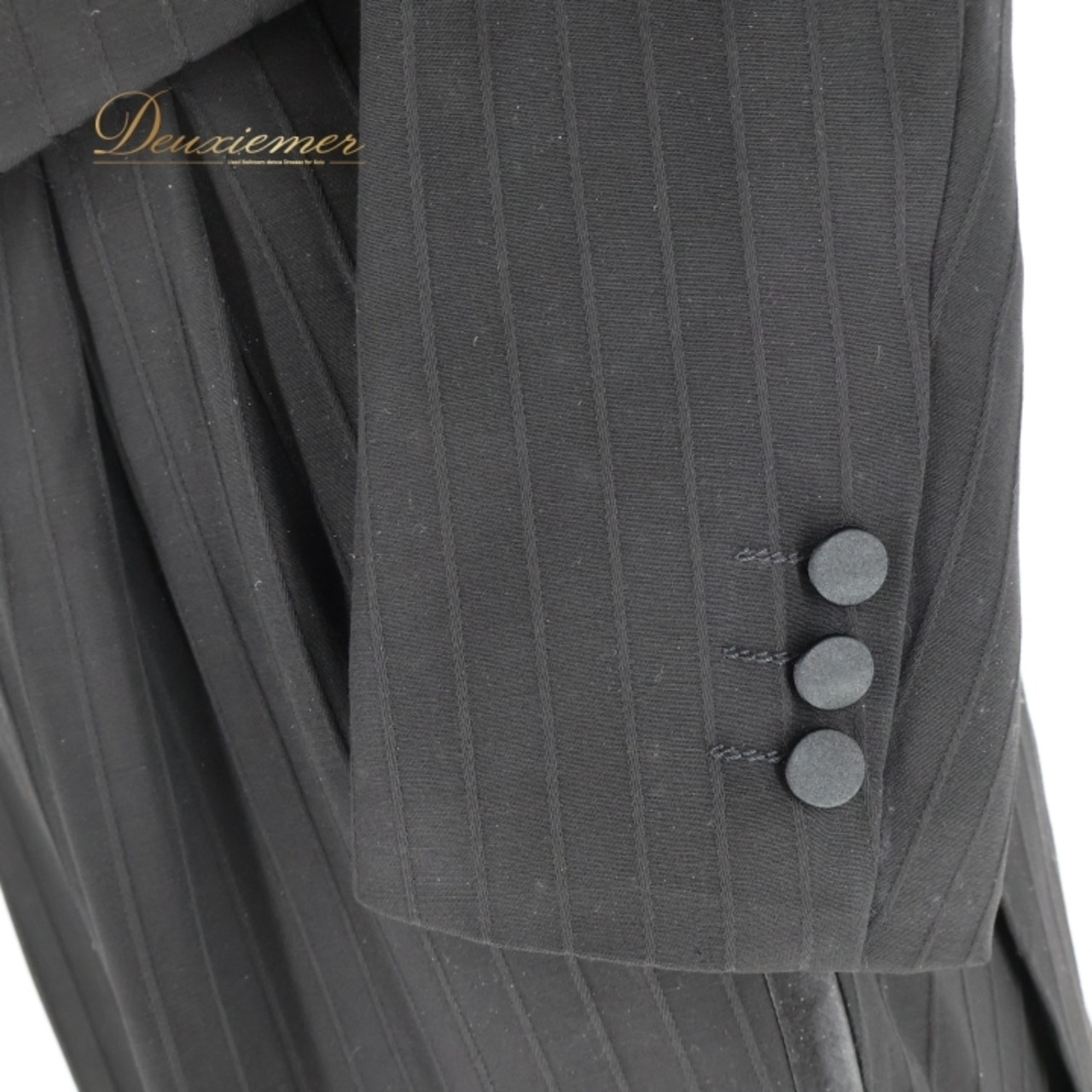 社交ダンス 衣装 ハセベ Hasebe 燕尾服 スラックス エンビ スーツ ズボン パンツ ツーピース セットアップ ダンス パーティ 発表会 黒 ライン サスペンダー ブラック系 モーニング ウェア デモ 競技 イベント フォーマル メンズ スタイリッシュ 服装 コスチューム ショー ステージ