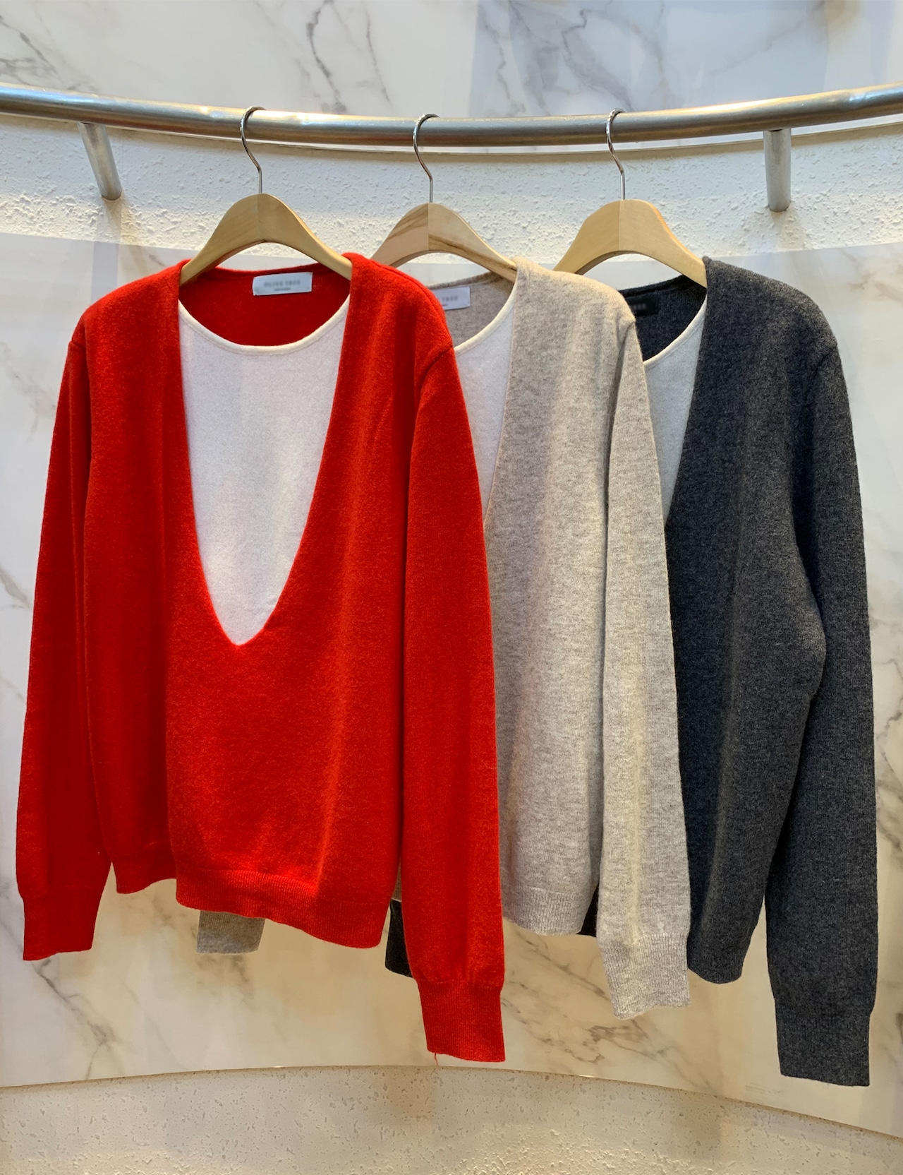 【新作5%OFF・3日間】Wool&Cashmere Layered Knit_3colors