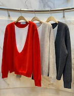 【新作5%OFF・3日間】Wool&Cashmere Layered Knit_3colors
