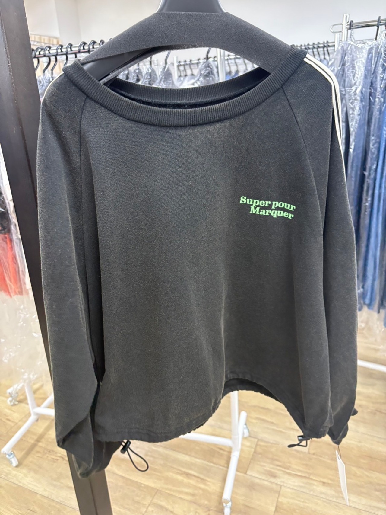 QTUME  ヴィンテージライク2wayライントップス　612-25019