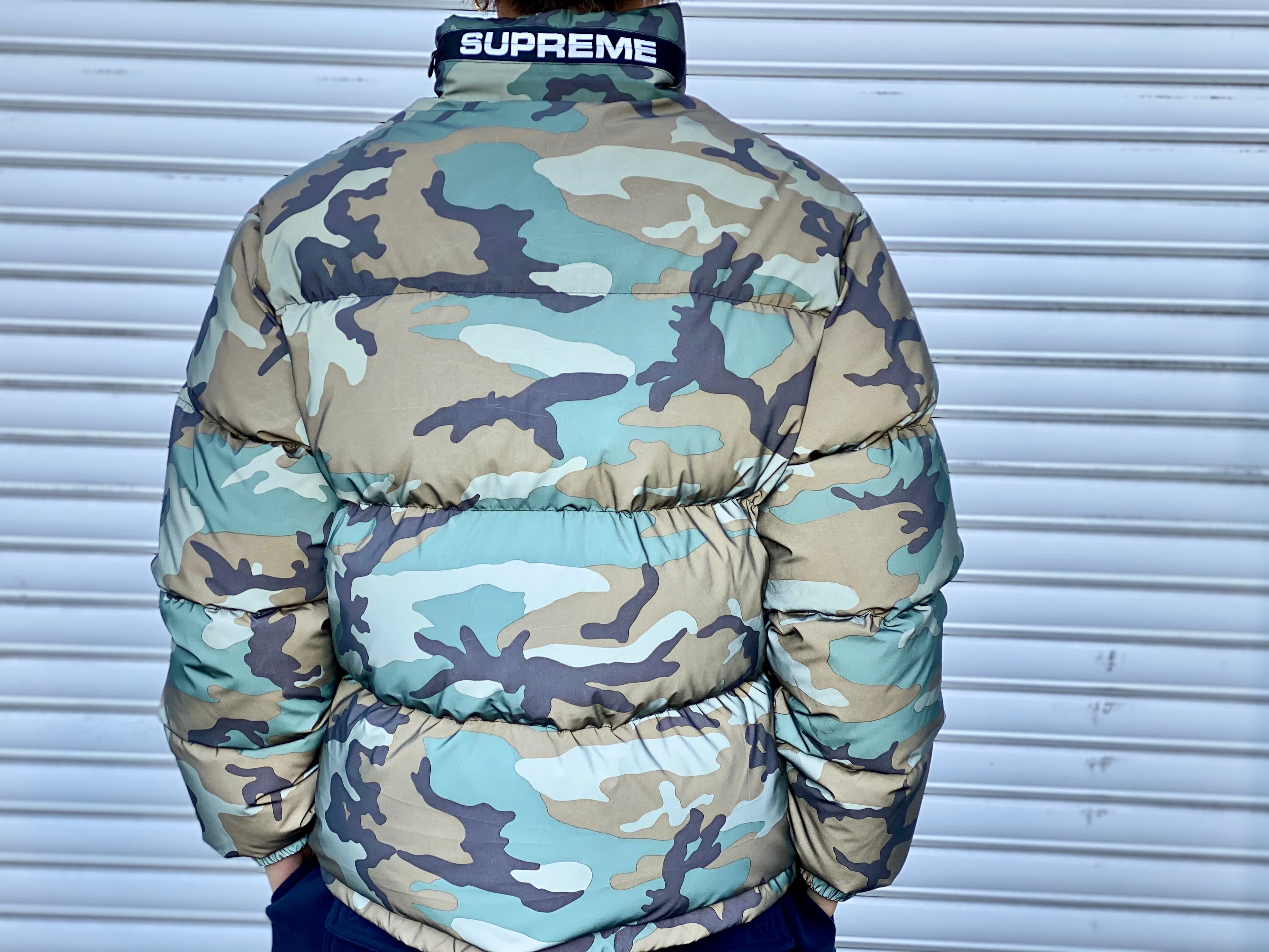 最安 M Supreme Reflective Camo Down Jacket