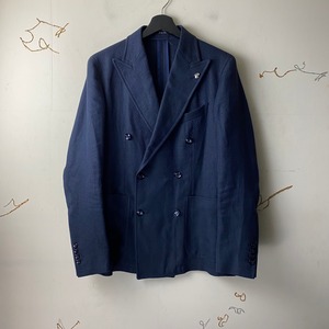 TAGLIATORE double breasted hop sack tailored jacket 