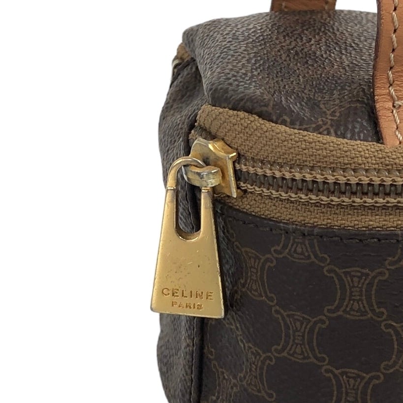 CELINE セリーヌ マカダム ロゴ レザー ポーチ ブラウン vintage