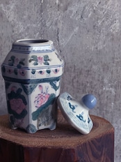 中国製造/ヴィンテージ パステル 茶壺
