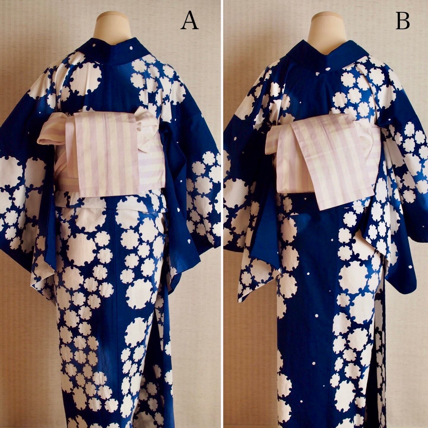 ひでや工房手捺染綿ちりめん浴衣②仕立て上り