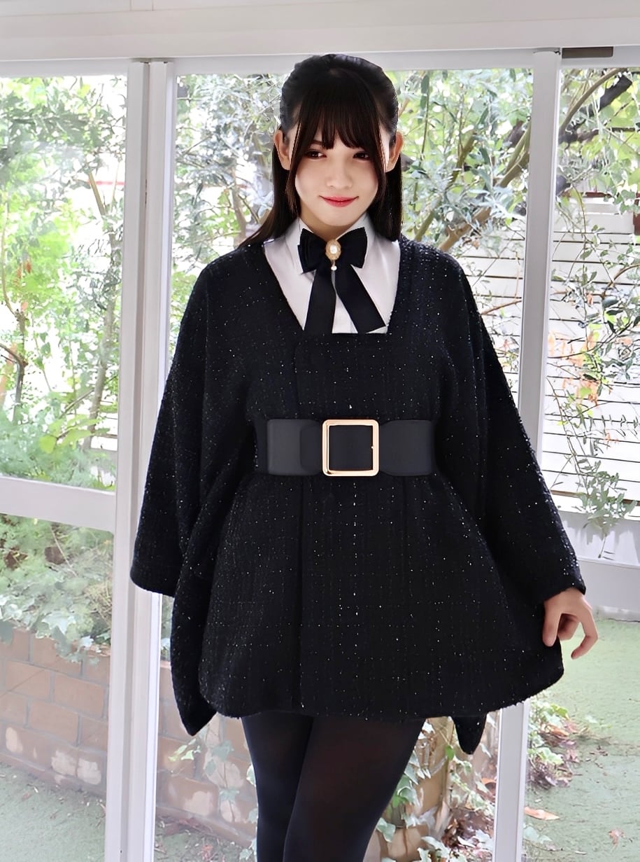 ツイード道行コート ブラック | MISAMARU