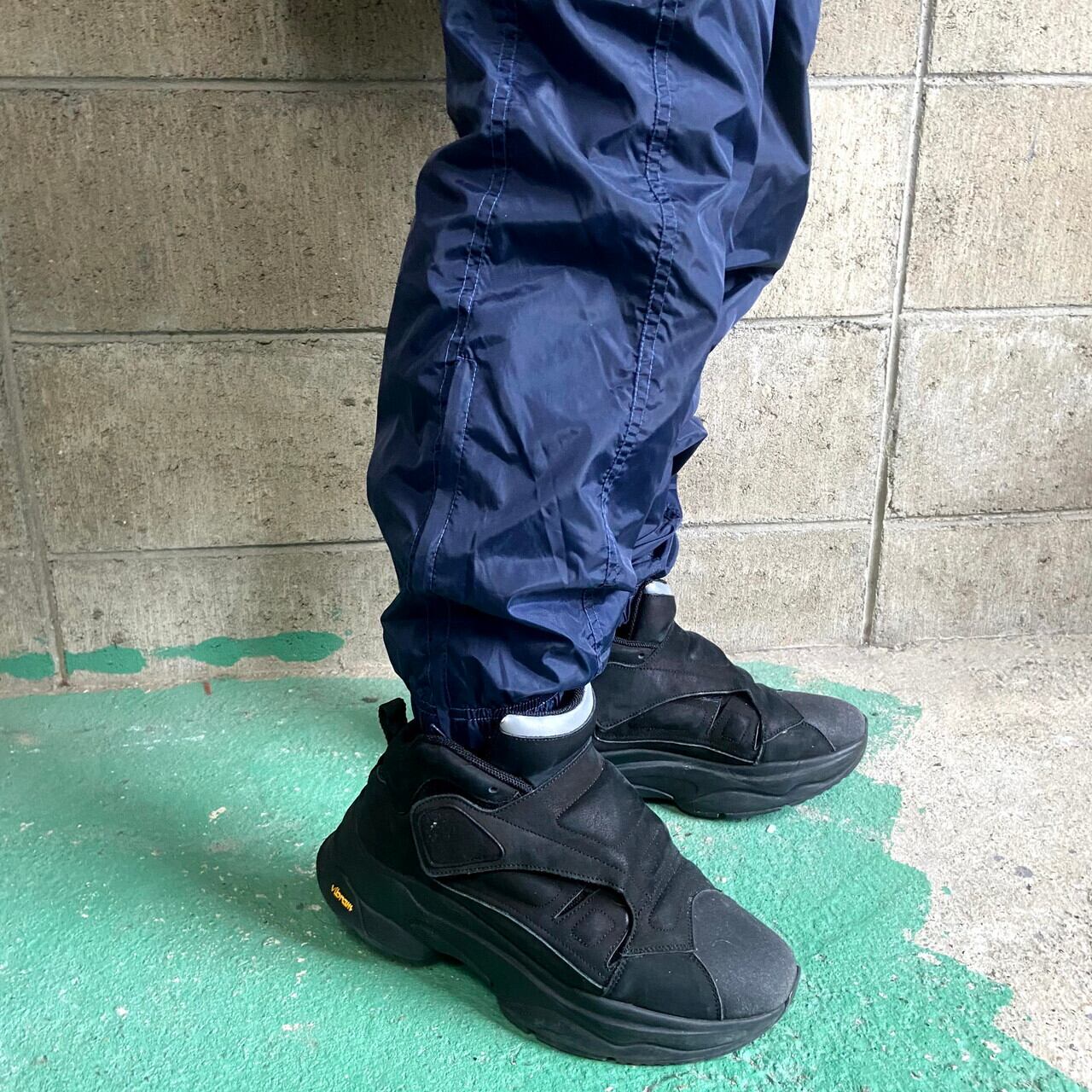 訳あり特価 リーボック ナイロンパンツ メンズL 古着 Reebok ジョグ