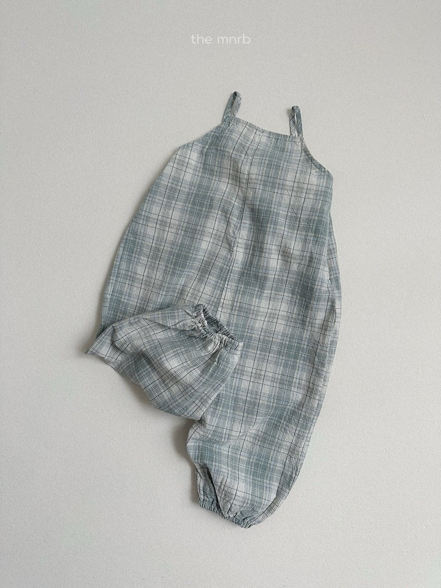 〘予約〙minirobe / Candy checkered Overalls